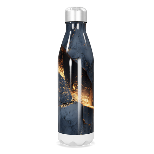 Garrafa Inox - Estampa Mármore Azul