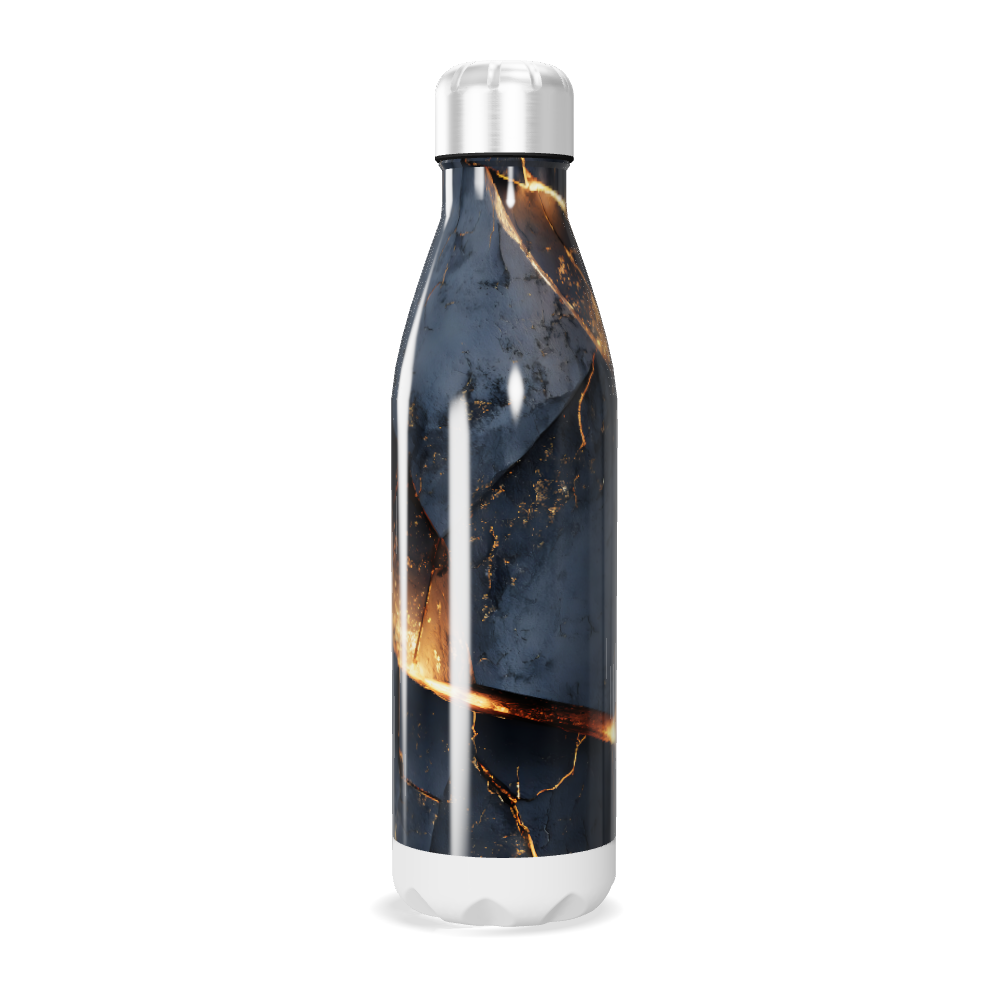 Garrafa Inox - Estampa Mármore Azul