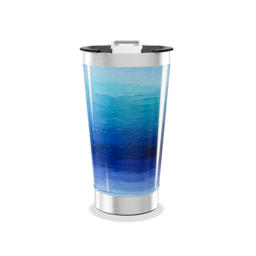 Copo Térmico - Azul degrade aço inox
