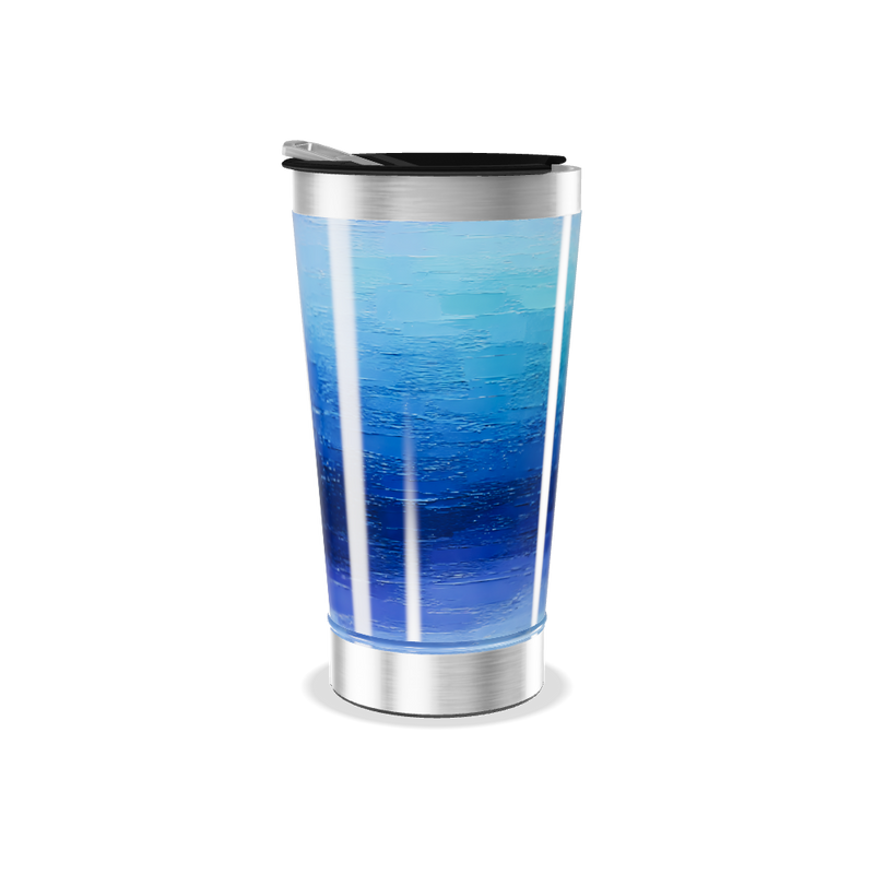 Copo Térmico - Azul degrade aço inox