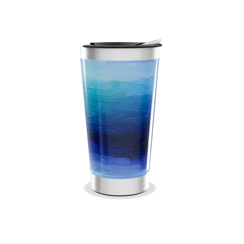 Copo Térmico - Azul degrade aço inox
