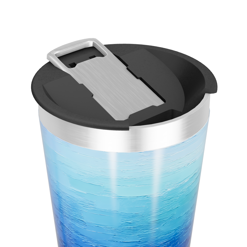 Copo Térmico - Azul degrade aço inox