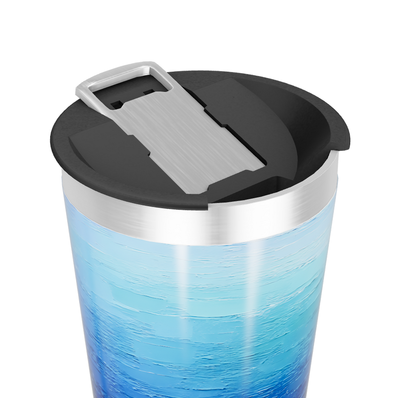 Copo Térmico - Azul degrade aço inox