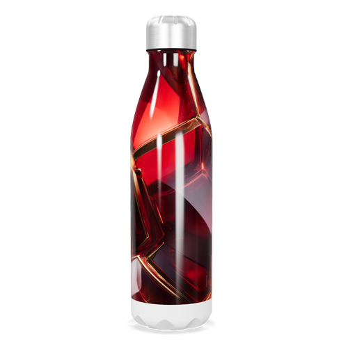Garrafa Inox - Vermelha com Estampa Geométrica