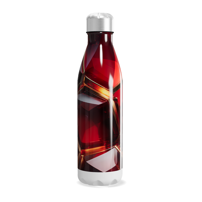 Garrafa Inox - Vermelha com Estampa Geométrica
