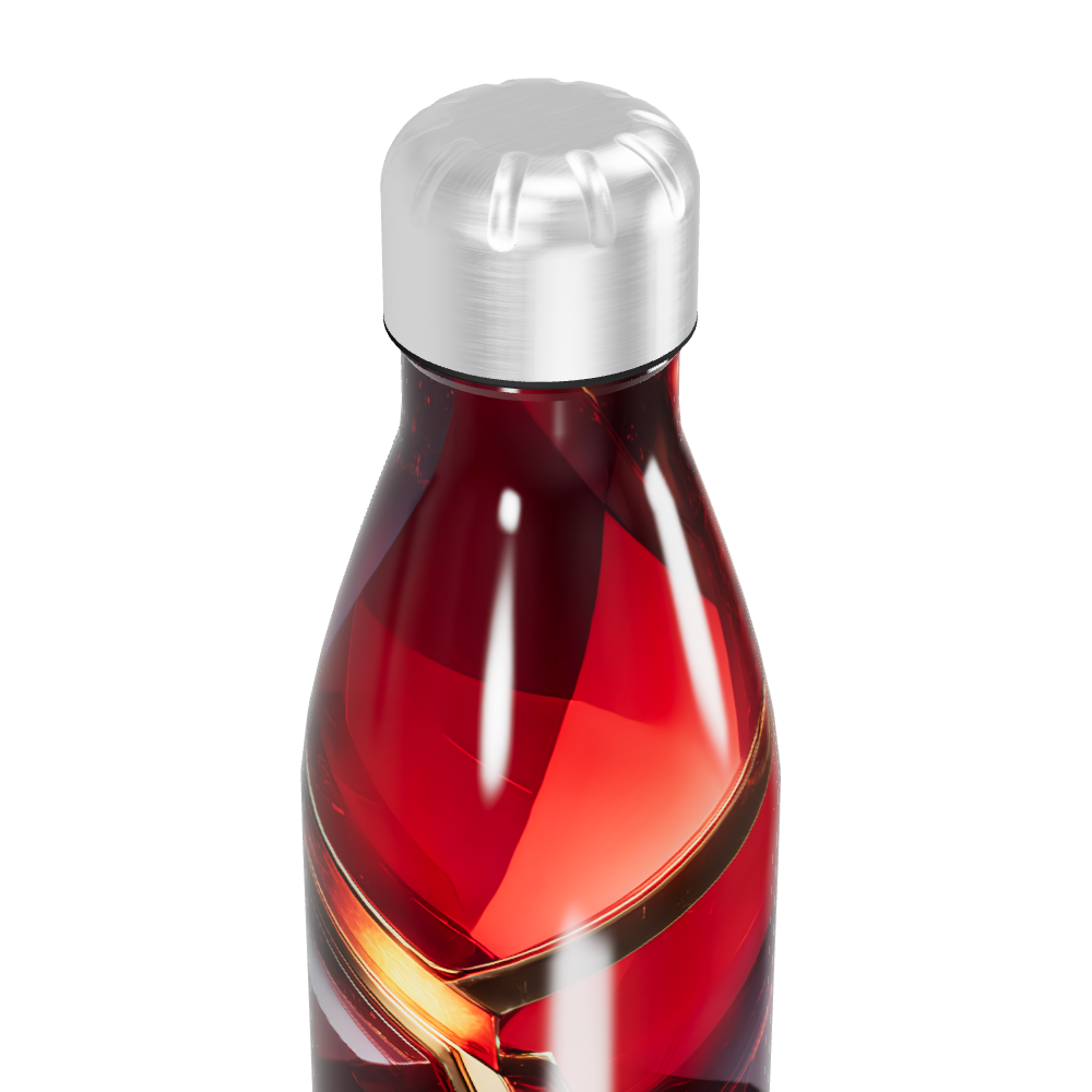 Garrafa Inox - Vermelha com Estampa Geométrica