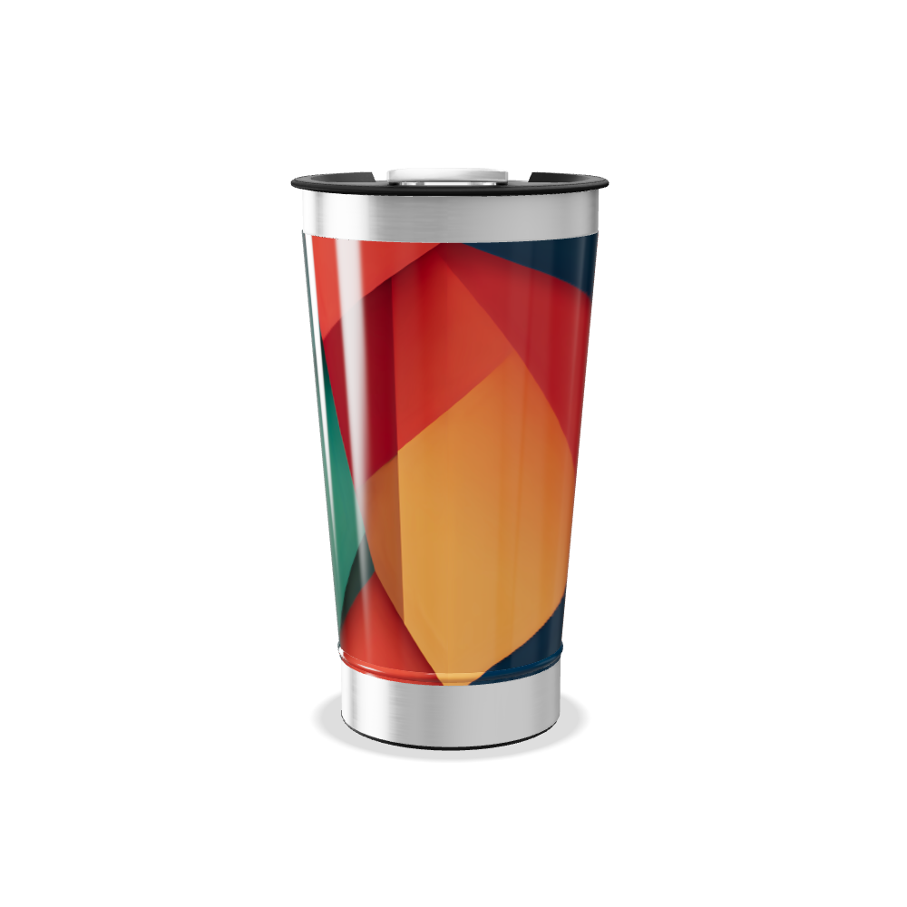 Copo Térmico - Geométrico Colorido Inox