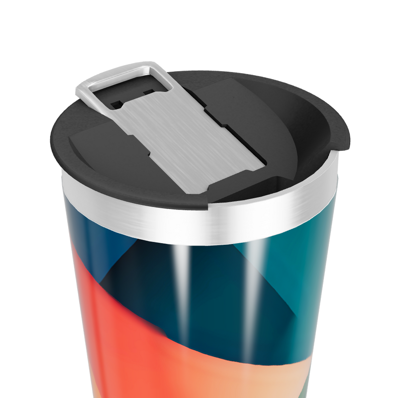 Copo Térmico - Geométrico Colorido Inox
