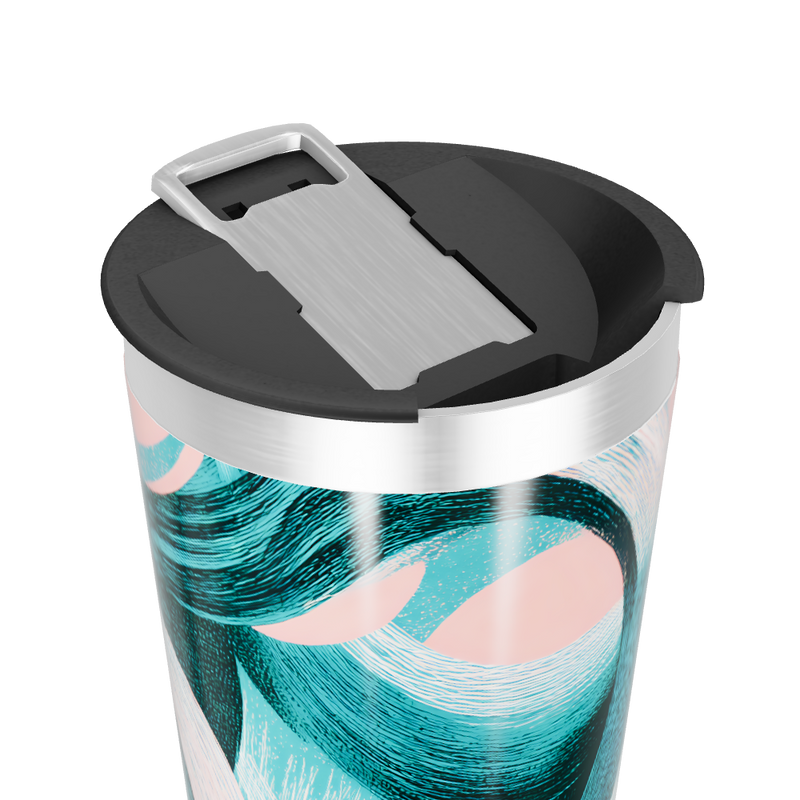 Copo Térmico - Estampa Azul e Rosa