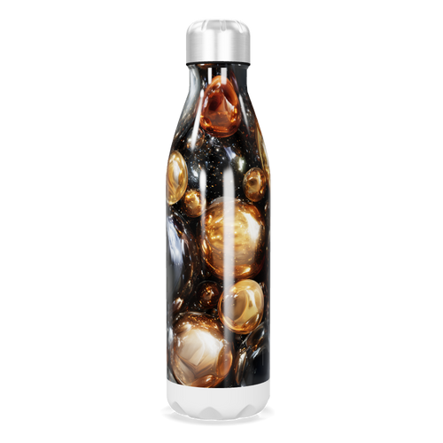 Garrafa Inox - Design Espacial Cores Ouro