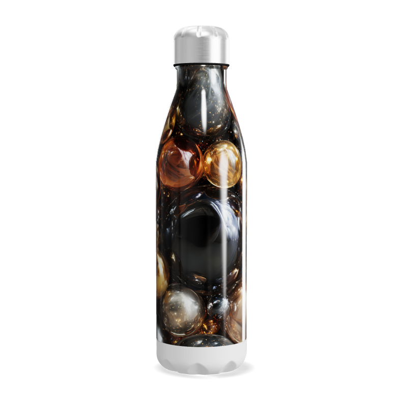 Garrafa Inox - Design Espacial Cores Ouro