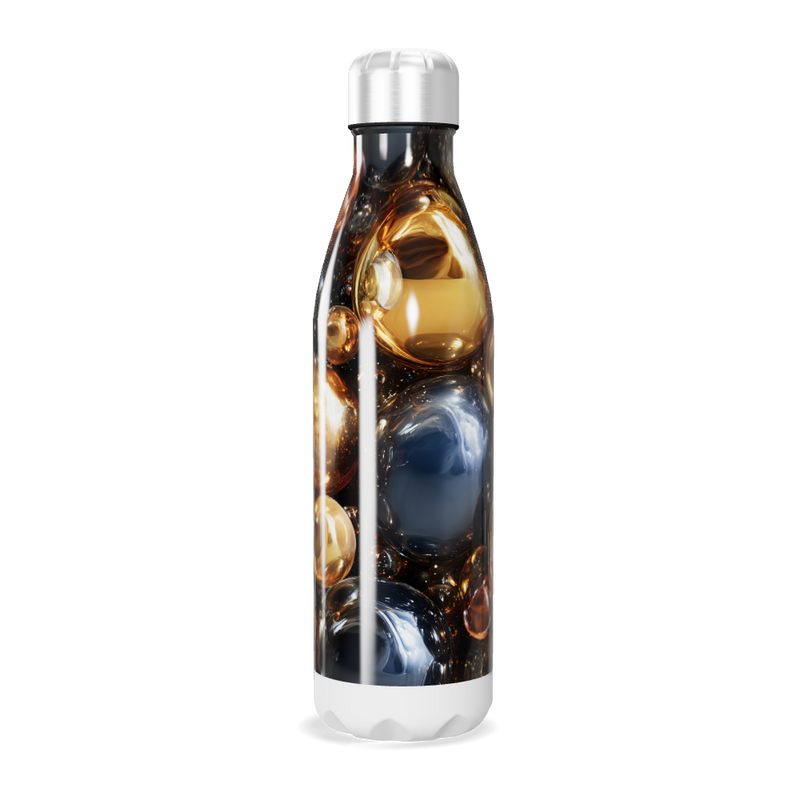 Garrafa Inox - Design Espacial Cores Ouro