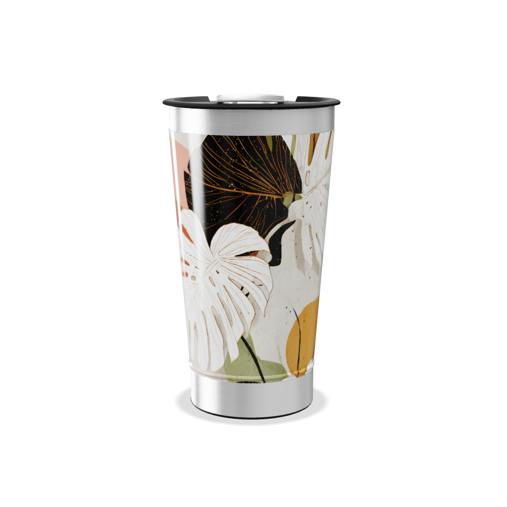 Copo Térmico - Folhas Tropicais Aço Inox