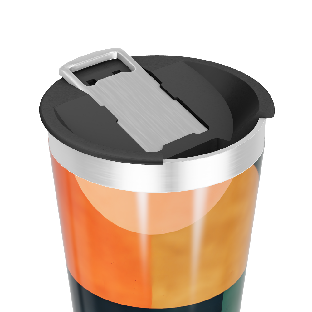 Copo Térmico - Estampado Geométrico Colorido