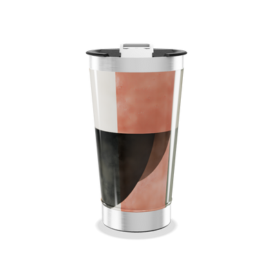 Copo Térmico - Design Abstrato Preto e Rosa