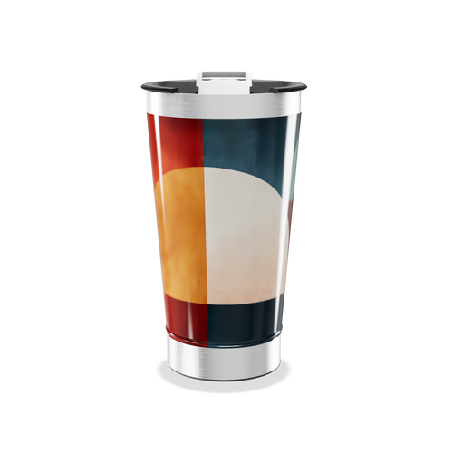 Copo Térmico - Design Geométrico Colorido