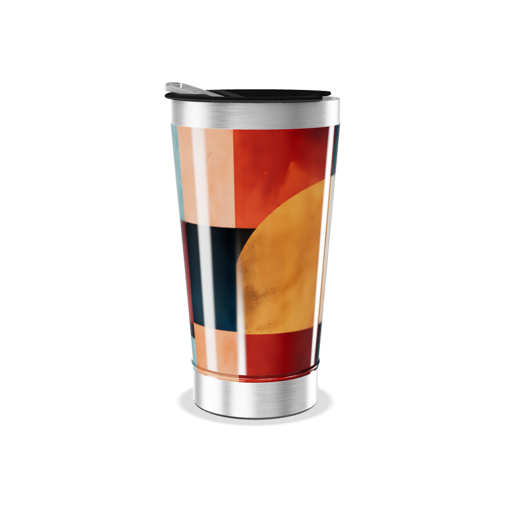 Copo Térmico - Design Geométrico Colorido