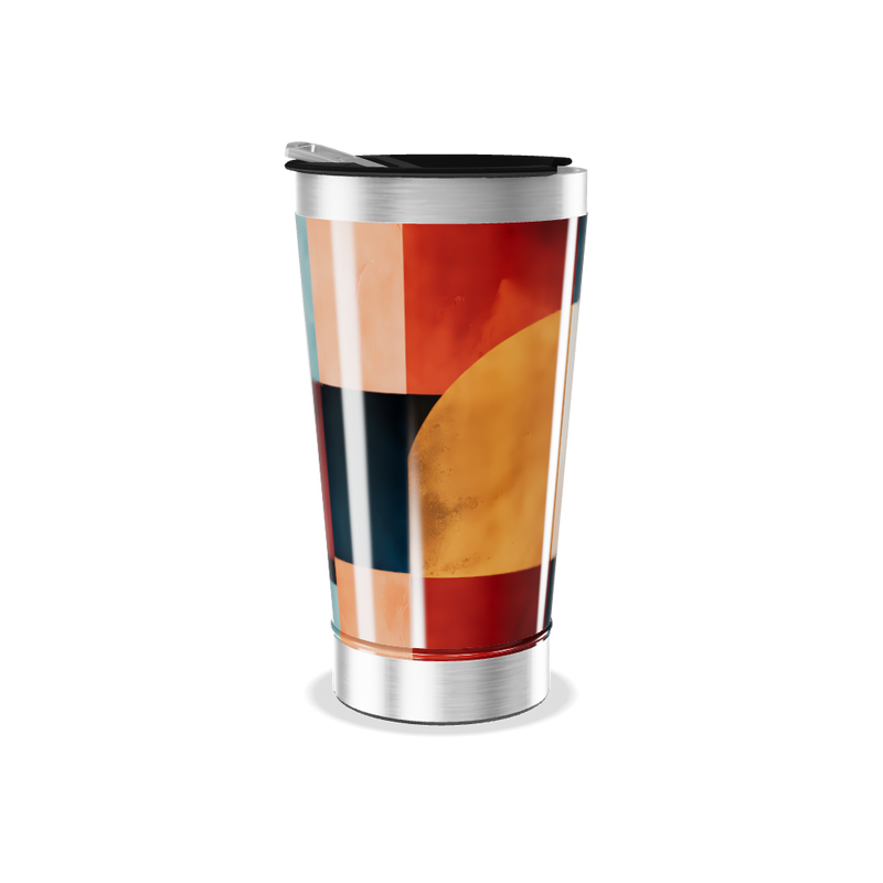 Copo Térmico - Design Geométrico Colorido