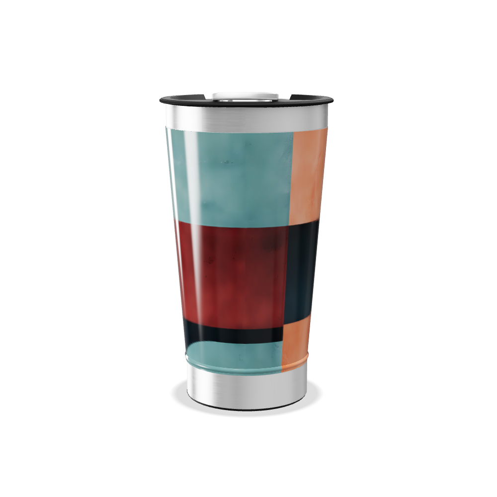 Copo Térmico - Design Geométrico Colorido