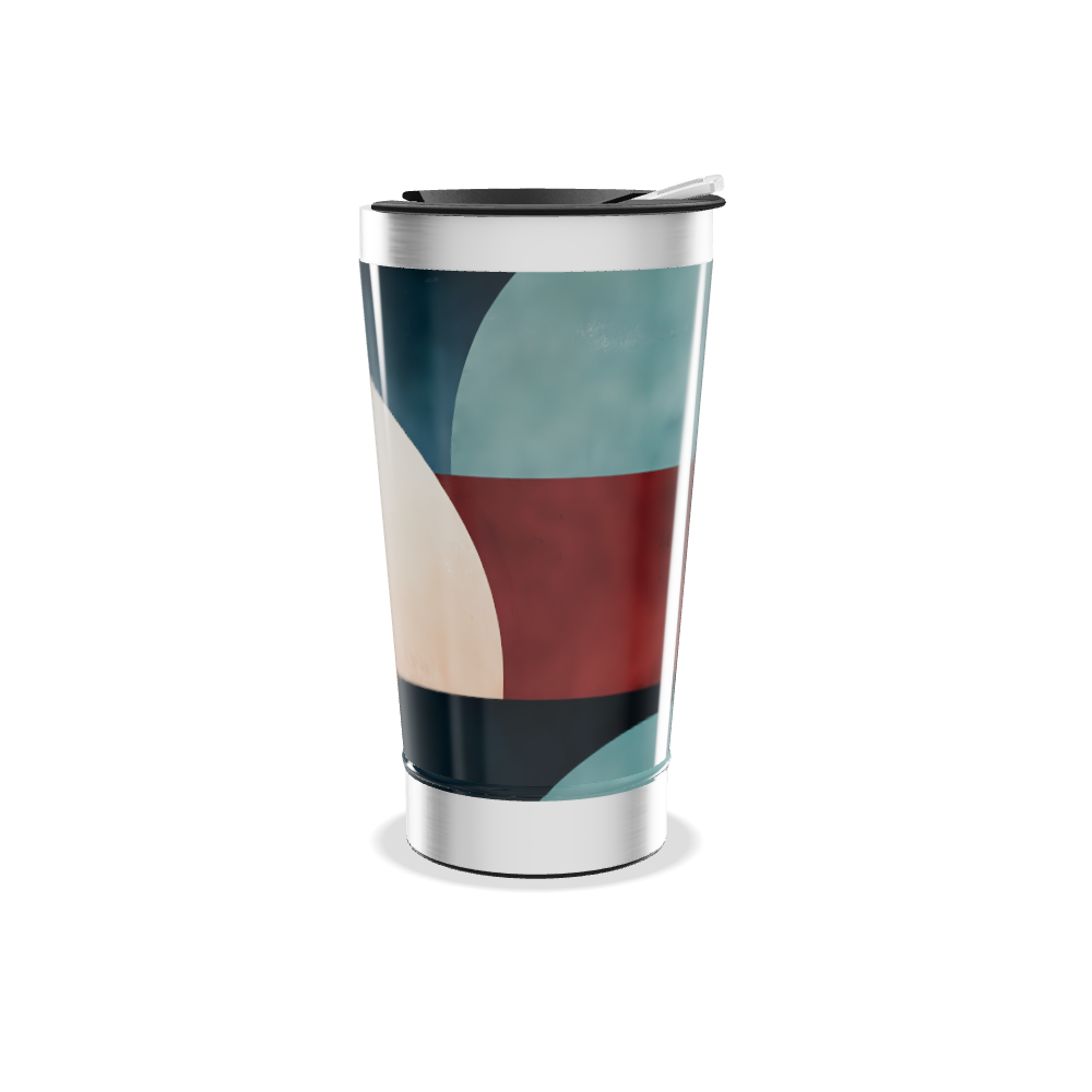 Copo Térmico - Design Geométrico Colorido