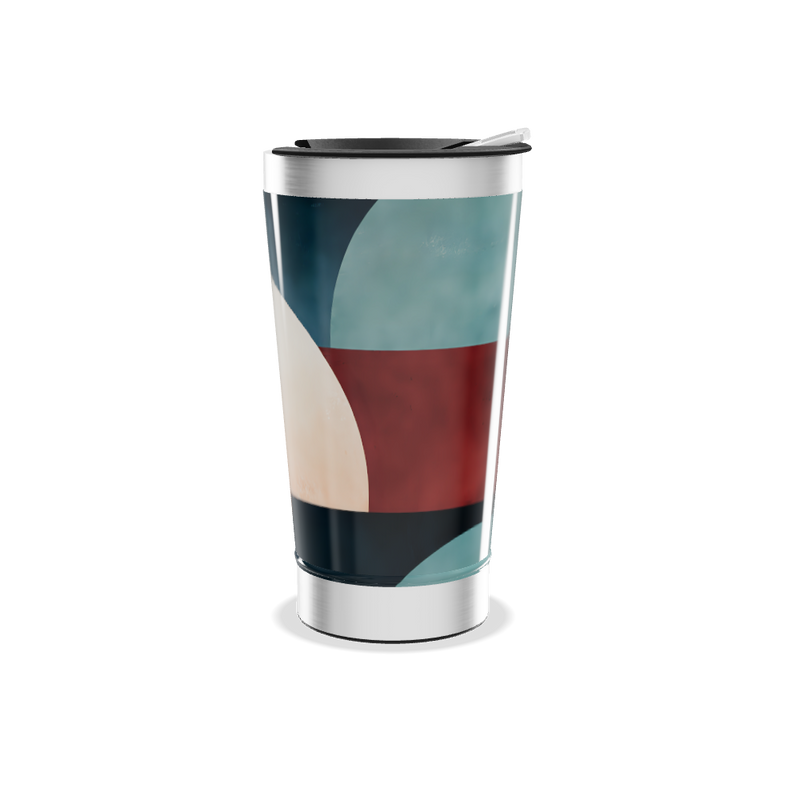 Copo Térmico - Design Geométrico Colorido