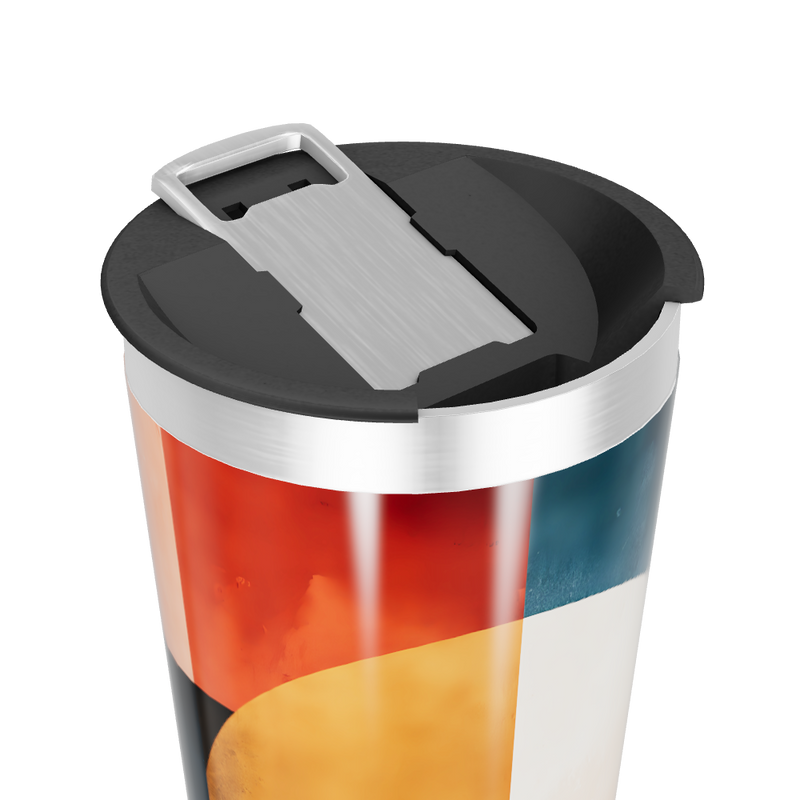 Copo Térmico - Design Geométrico Colorido