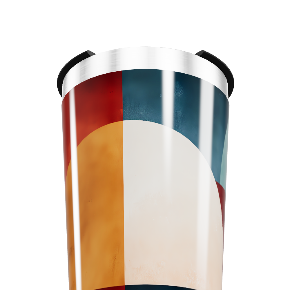 Copo Térmico - Design Geométrico Colorido