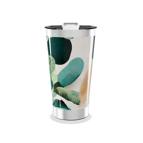 Copo Térmico - Folhas Tropicais Aço Inox
