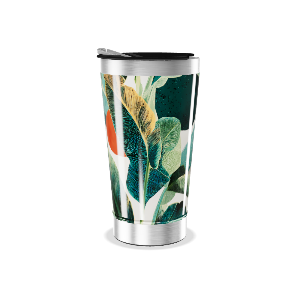Copo Térmico - Folhas Tropicais Aço Inox