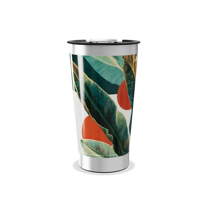Copo Térmico - Folhas Tropicais Aço Inox