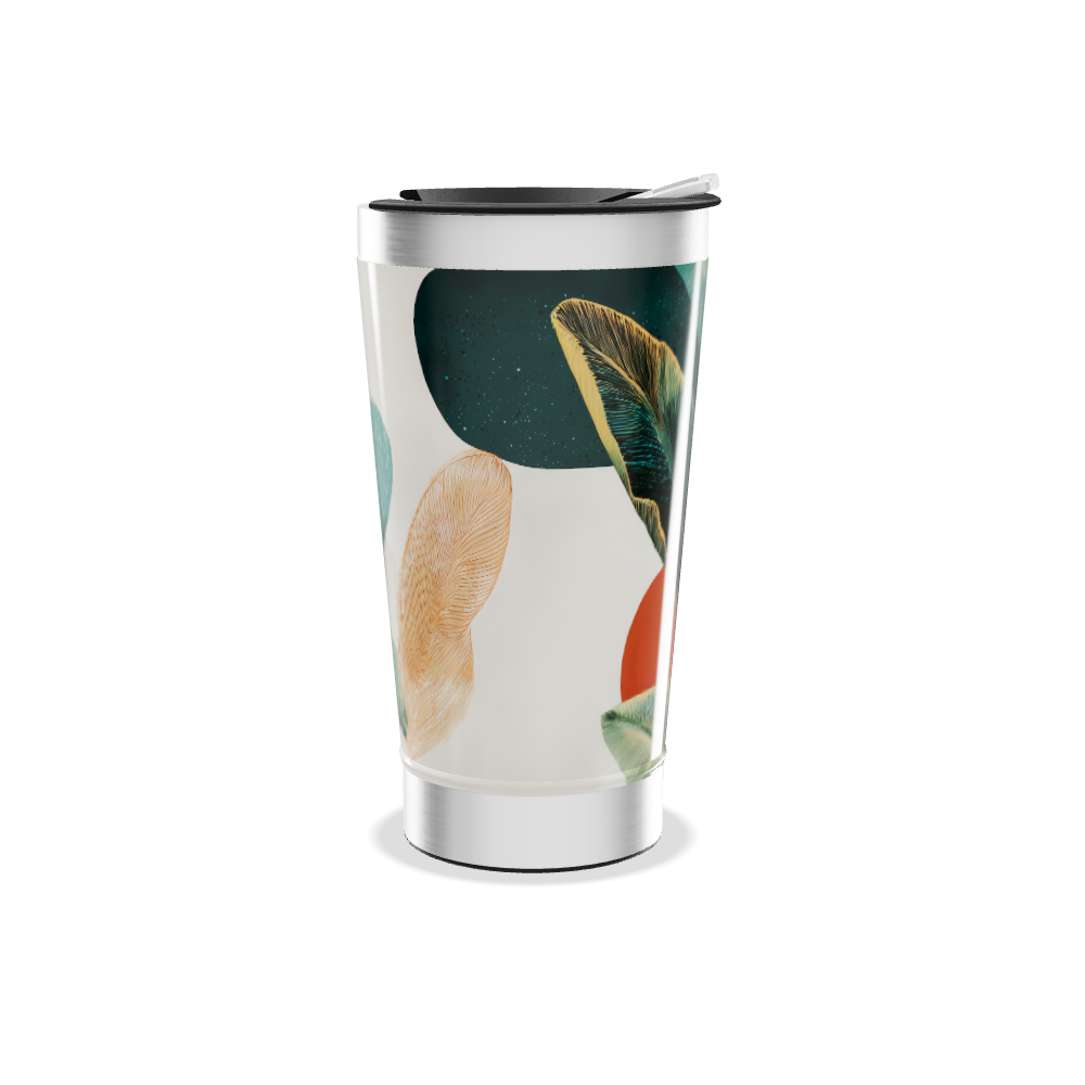 Copo Térmico - Folhas Tropicais Aço Inox