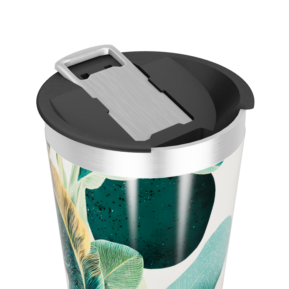 Copo Térmico - Folhas Tropicais Aço Inox