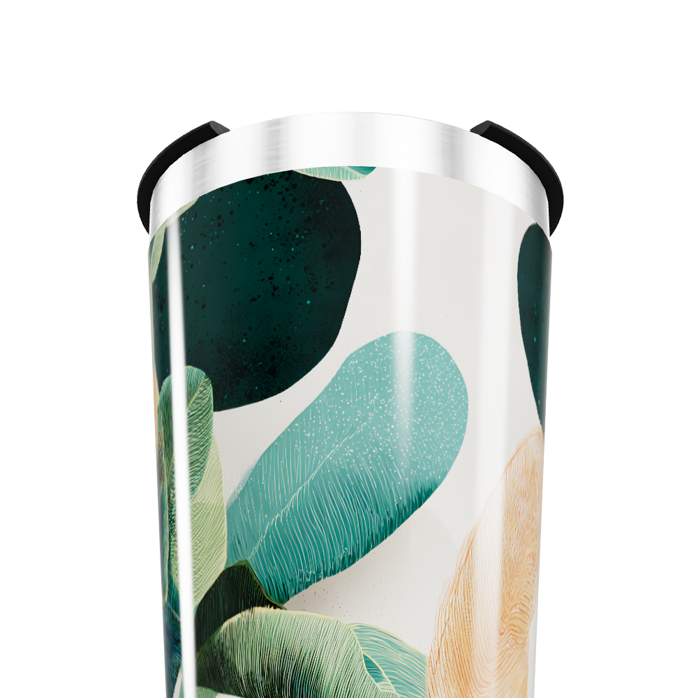 Copo Térmico - Folhas Tropicais Aço Inox