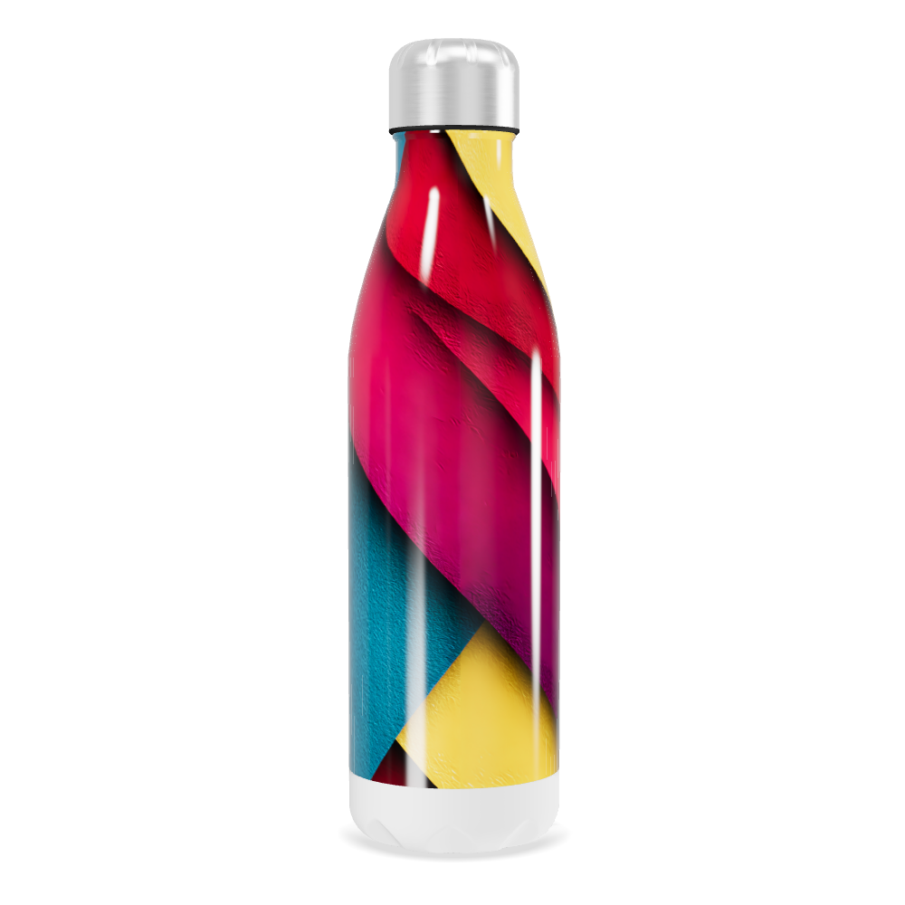 Garrafa Inox - Colorida com Estampa Abstrata