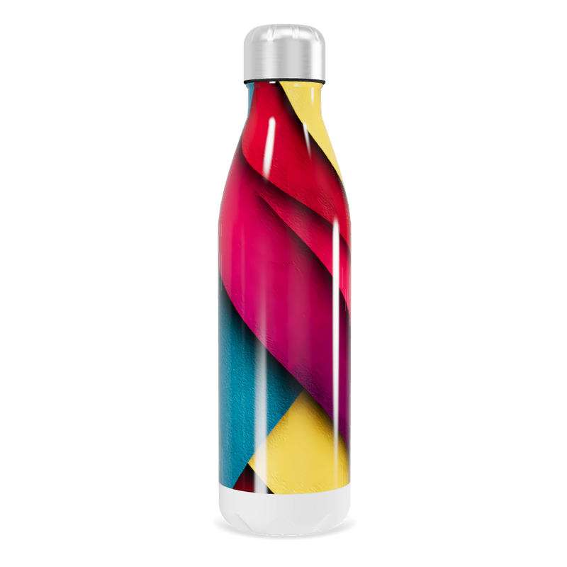 Garrafa Inox - Colorida com Estampa Abstrata