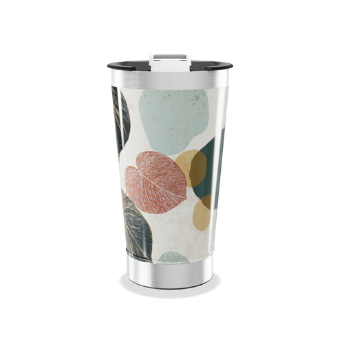 Copo Térmico - Estampa Folhas Coloridas