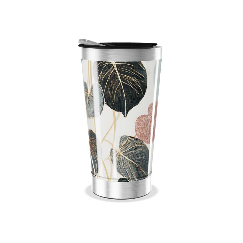 Copo Térmico - Estampa Folhas Coloridas