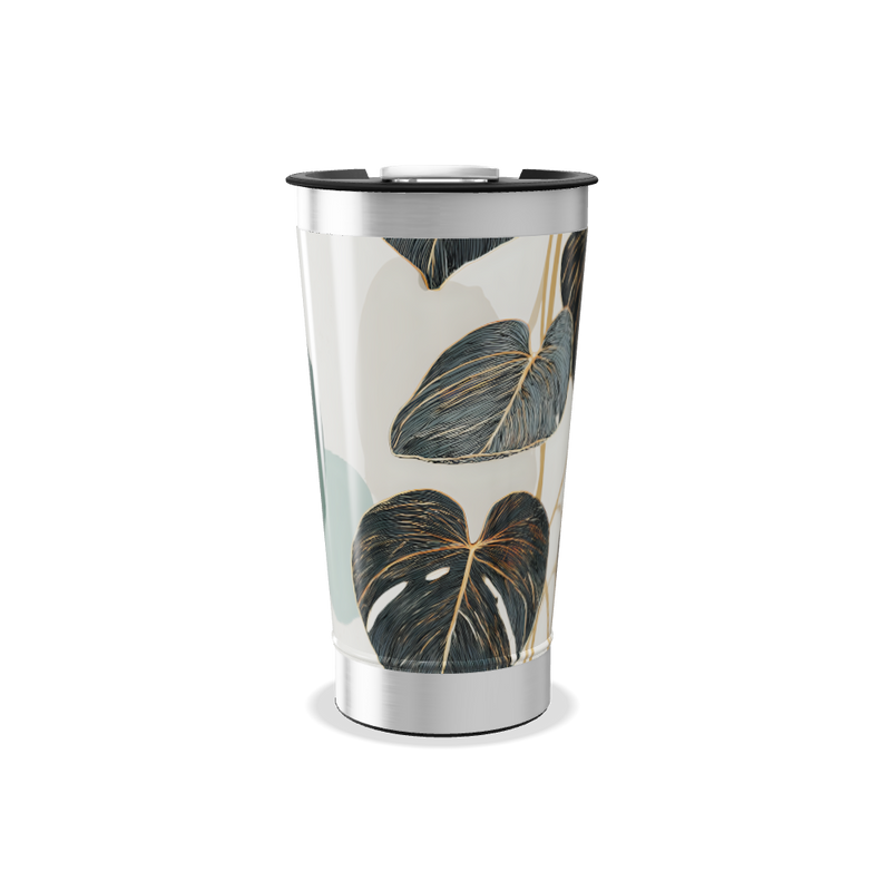 Copo Térmico - Estampa Folhas Coloridas