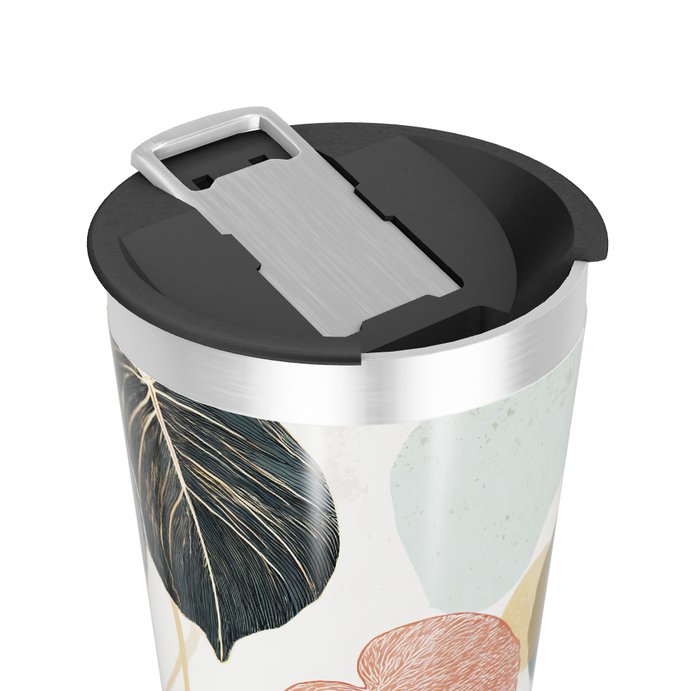 Copo Térmico - Estampa Folhas Coloridas