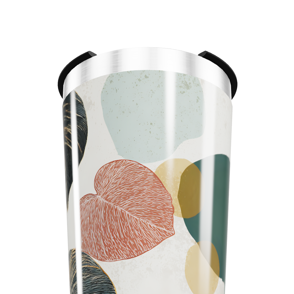 Copo Térmico - Estampa Folhas Coloridas