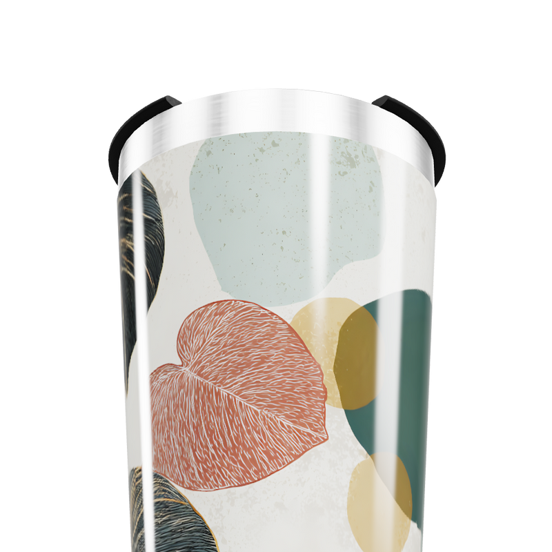 Copo Térmico - Estampa Folhas Coloridas