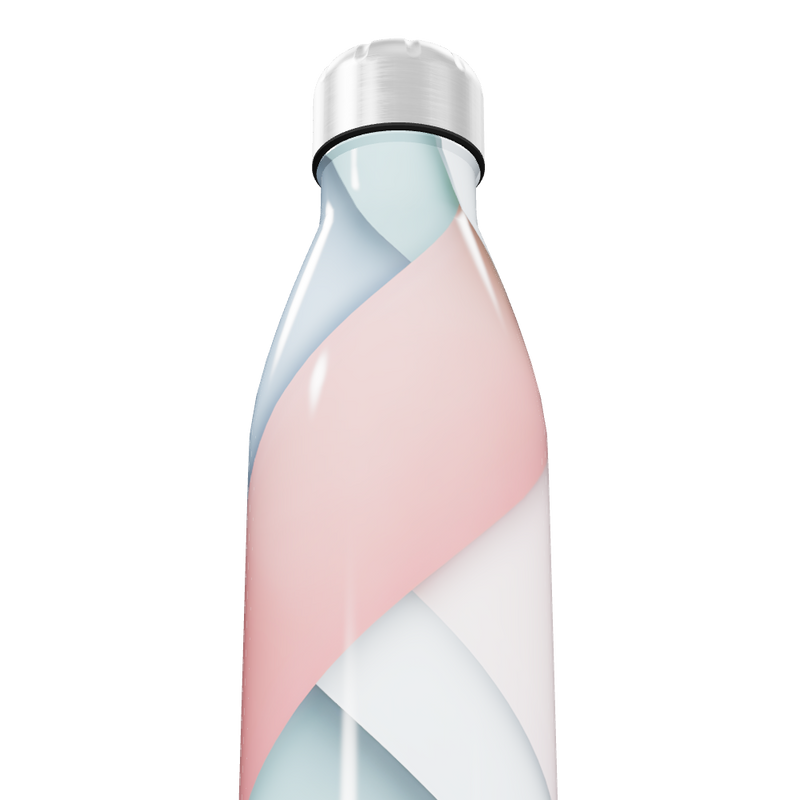 Garrafa Inox - Estampa Espiral Colorida