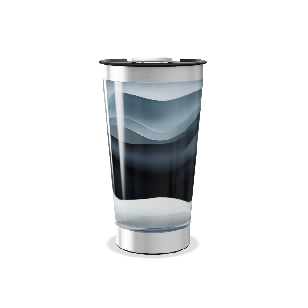 Copo Térmico - Preto e Branco em Aço Inox