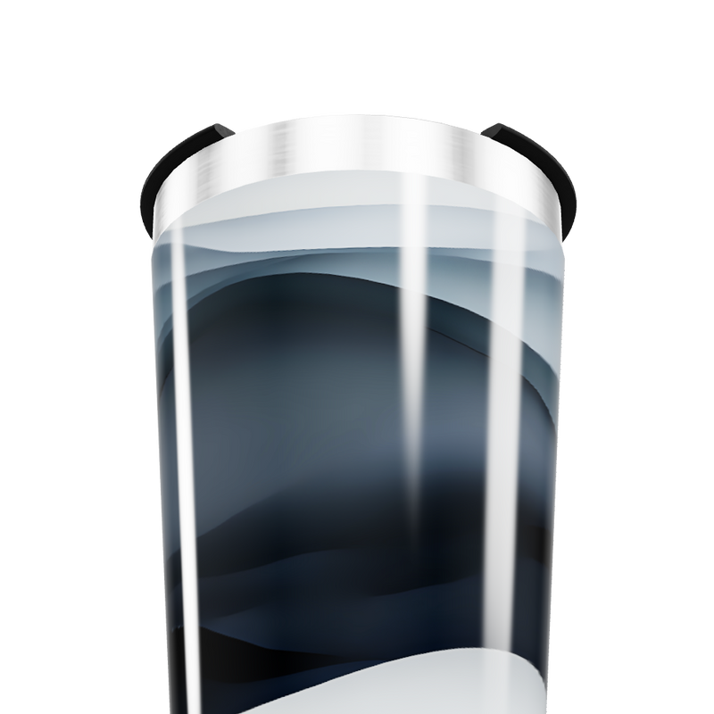 Copo Térmico - Preto e Branco em Aço Inox