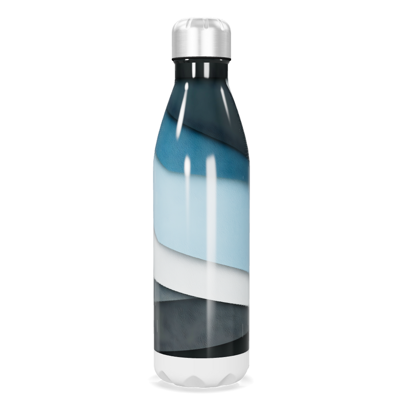 Garrafa Inox Listrada Azul e Branca