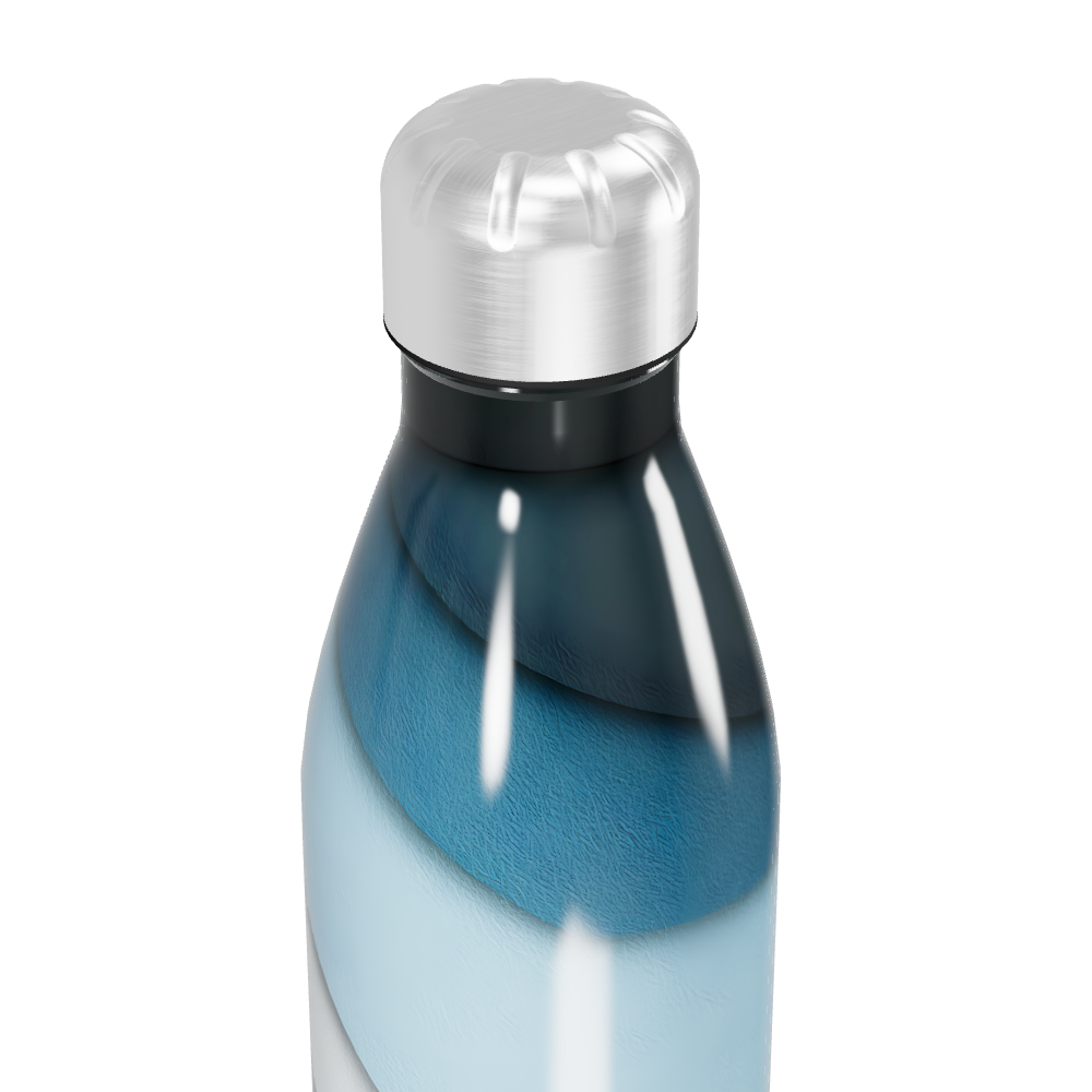 Garrafa Inox Listrada Azul e Branca