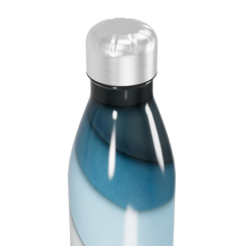 Garrafa Inox Listrada Azul e Branca