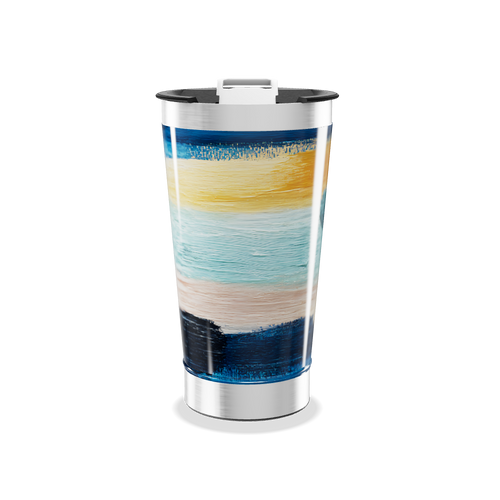 Copo Térmico - Listras Coloridas Inox