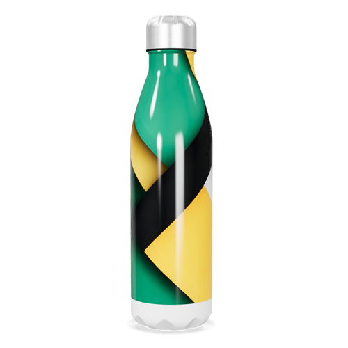 Garrafa Inox - Design Verde Amarelo