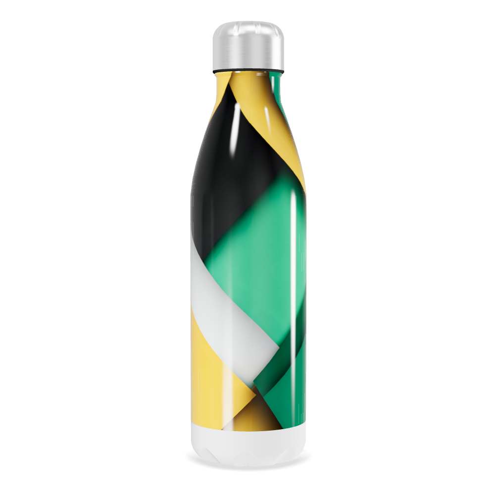 Garrafa Inox - Design Verde Amarelo